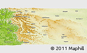 Physical Panoramic Map of Satara