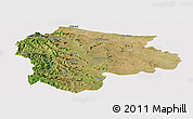 Satellite Panoramic Map of Satara, cropped outside