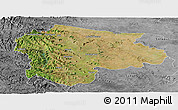 Satellite Panoramic Map of Satara, desaturated