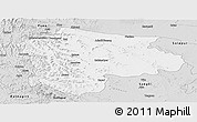 Silver Style Panoramic Map of Satara