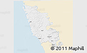 Classic Style 3D Map of Sindhudurg, single color outside
