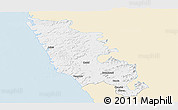Classic Style Panoramic Map of Sindhudurg, single color outside