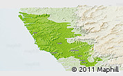 Physical Panoramic Map of Sindhudurg, lighten