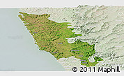 Satellite Panoramic Map of Sindhudurg, lighten