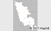 Gray Simple Map of Sindhudurg, cropped outside