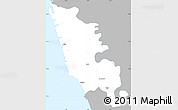 Gray Simple Map of Sindhudurg, single color outside