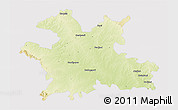 Physical 3D Map of Solapur, cropped outside