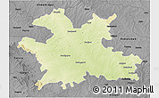 Physical 3D Map of Solapur, darken, desaturated