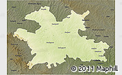 Physical 3D Map of Solapur, darken