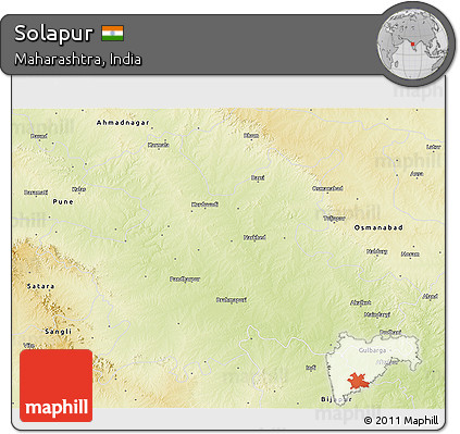 Physical 3D Map of Solapur
