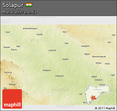 Physical 3D Map of Solapur