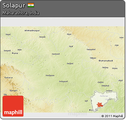 Physical 3D Map of Solapur
