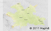 Physical 3D Map of Solapur, lighten, desaturated