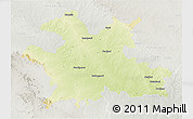 Physical 3D Map of Solapur, lighten, semi-desaturated