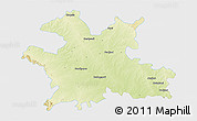Physical 3D Map of Solapur, single color outside