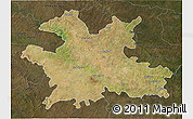 Satellite 3D Map of Solapur, darken