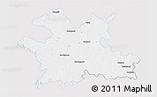 Silver Style 3D Map of Solapur, single color outside