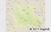 Physical Map of Solapur, shaded relief outside