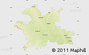 Physical Map of Solapur, single color outside
