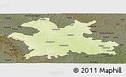 Physical Panoramic Map of Solapur, darken