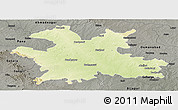 Physical Panoramic Map of Solapur, darken, semi-desaturated