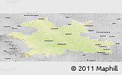 Physical Panoramic Map of Solapur, desaturated
