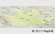 Physical Panoramic Map of Solapur, semi-desaturated