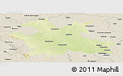 Physical Panoramic Map of Solapur, shaded relief outside