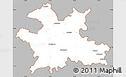 Gray Simple Map of Solapur, cropped outside