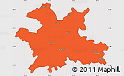 Political Simple Map of Solapur, cropped outside