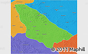 Political 3D Map of Wardha