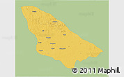 Savanna Style 3D Map of Wardha, single color outside