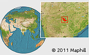 Satellite Location Map of Wardha