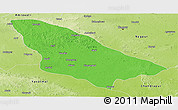 Political Panoramic Map of Wardha, physical outside