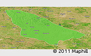 Political Panoramic Map of Wardha, satellite outside