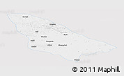 Silver Style Panoramic Map of Wardha, single color outside