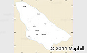 Classic Style Simple Map of Wardha, single color outside