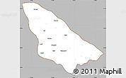 Gray Simple Map of Wardha, cropped outside