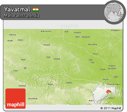 Physical 3D Map of Yavatmal