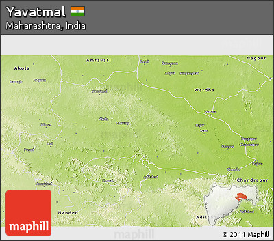 Physical 3D Map of Yavatmal
