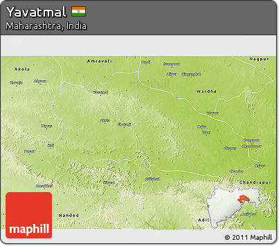 Physical 3D Map of Yavatmal