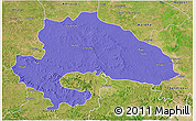 Political 3D Map of Yavatmal, satellite outside