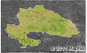 Satellite 3D Map of Yavatmal, darken, desaturated