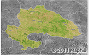 Satellite 3D Map of Yavatmal, desaturated