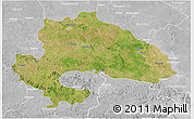 Satellite 3D Map of Yavatmal, lighten, desaturated