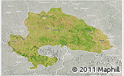 Satellite 3D Map of Yavatmal, lighten, semi-desaturated