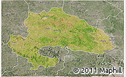 Satellite 3D Map of Yavatmal, semi-desaturated