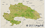 Satellite 3D Map of Yavatmal, shaded relief outside