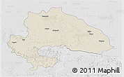 Shaded Relief 3D Map of Yavatmal, lighten, desaturated