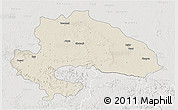 Shaded Relief 3D Map of Yavatmal, lighten, semi-desaturated